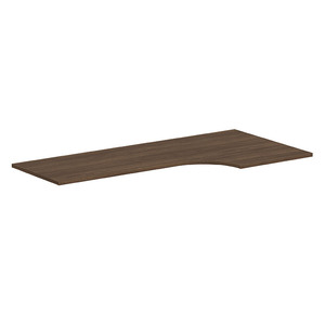 PLT723624R 72" CORNER EXTENSION WORK SURFACE TOP: RIGHT- MODERN WALNUT