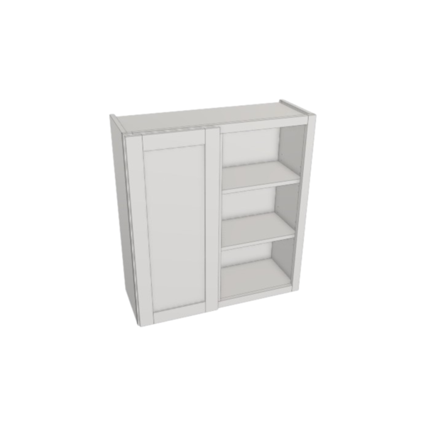 Metropolitan White Wall Blind Corner - 33 W X 36 H