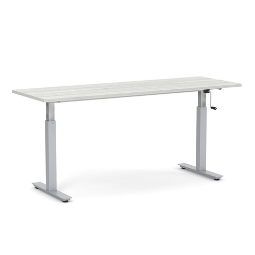 Crank Sit-Stand Desk 24" x 72" - Silver Birch
