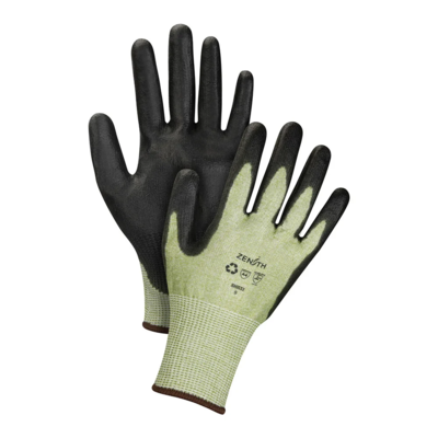 Cut-Resistant Gloves - HPPE/RPET Shell - Polyurethane Coated - ANSI A4 - 13 Gauge