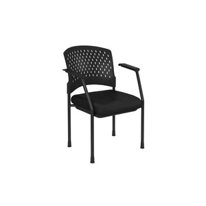 3204 STACKABLE GUEST CHAIR W/ARMS-BLK9106