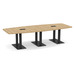 PALBS4237NBLACK - 10 ft. Classic Boat Shape Conference Table with Black Palmer Base