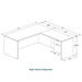 CLALD1041- Classic L-Shape Desk 71" W x 30" D with 47" Return and Box/File Pedestal- Cherry