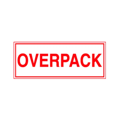 Overpack Label - 2" x 5" - Red
