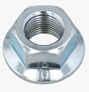 M16 - 2 DIN 6923 HEX FLANGE NUT CLASS 10 ZINC TRIVALENT CLEAR