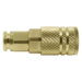 6-Ball Brass Coupler (1/4" Body, 1/4" Reusable Push On Barb) Blister Pack