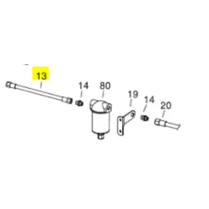 Veloci Heater 1/4" Flexible Fuel Line - 420mm 