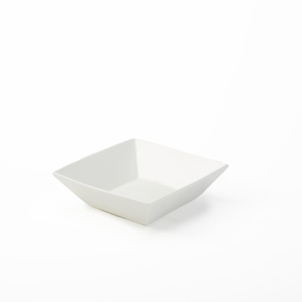 Square Porcelain Bowls & Sauce Cups