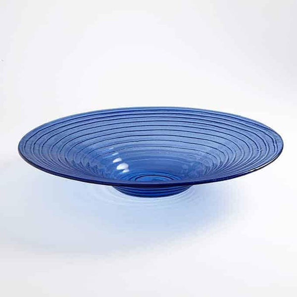 Round Blue Glacier Bowls