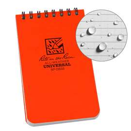 Universal Pattern Rite in the Rain Weatherproof Mini-Stapled Notebook No. 471FX-M Brown Cover 3 1//4 x 4 5//8 3 Pack