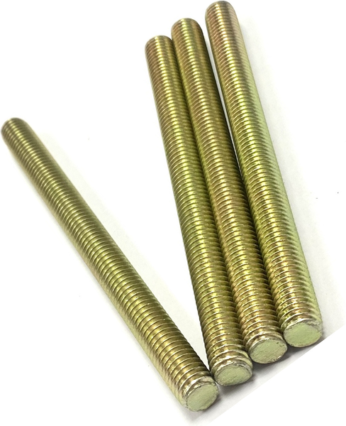 7/16" - 14 X 24" FULLY THREADED STRAIGHT ROD SAE J429 GR 8 ZINC TRIVALENT YELLOW