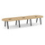 14' Signature Racetrack Conference Table with Metal VA Legs - Aspen Top, Black Base