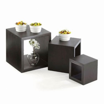 Cal-Mil 1915-96 3-piece Midnight Bamboo Cube Riser Set