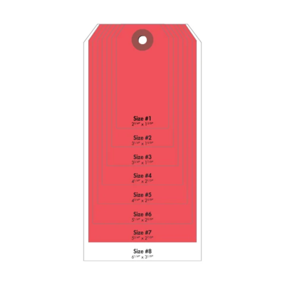 #7 Cardstock Tag - Red