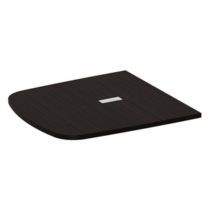 PL636THALF- 47"x47.5" ARENA 1/2 TABLE TOP W/GROMMET- Espresso