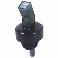 Spill-Stop 313-02 Ban-M Screened Pourer, smoke with black collar