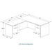 CLALD1043- Classic L-Shape Desk 71" W x 30" D with 47" Return and 2 Box/File Pedestals- Espresso