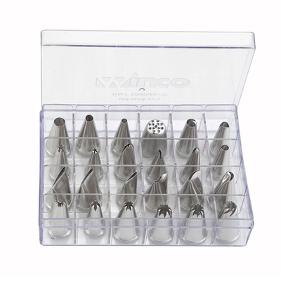 Winco CDT-24 24-Piece Cake Decorating Tip Set