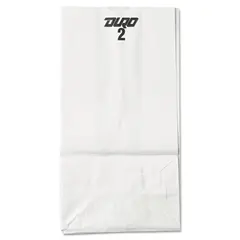 2# WHITE GROCERY BAG, 4-5/16 X 2-7/16 X 7-7/8, DURO, 500/BD    51002