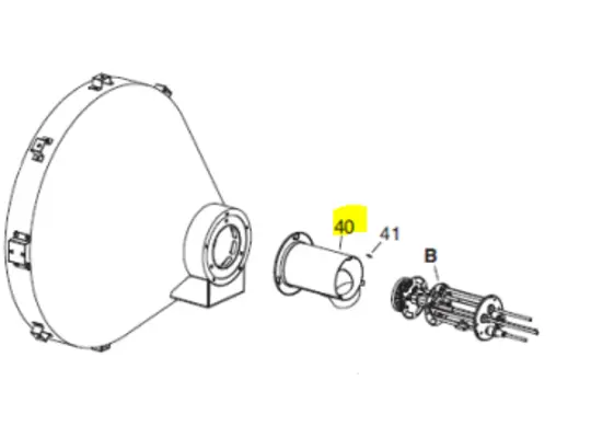Veloci Heater Replacement Blast tube - Fire 155