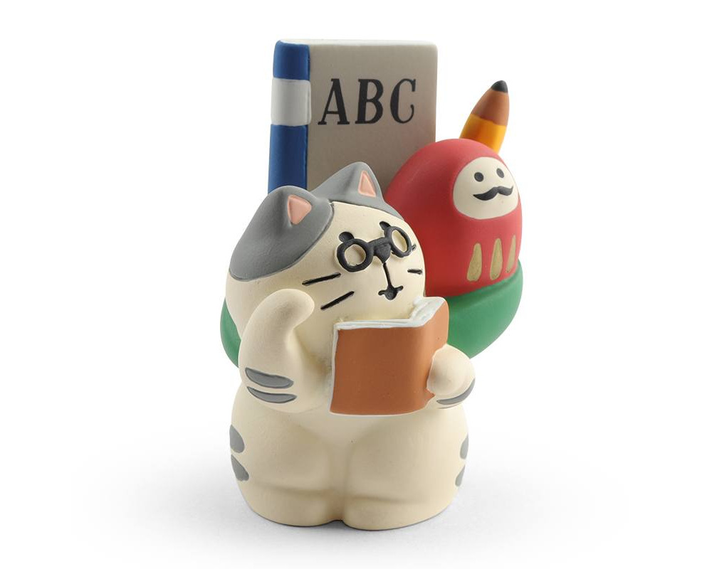 Figurine Cat Daruma Academic