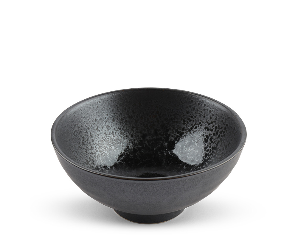 Silver Black Granite Bowl 7-3/4"