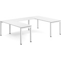 Elements U-Shape Desk 102" x 72" - White with White Legs