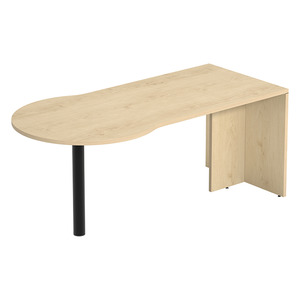 PL106 CONFERENCE BULLET DESK w/POST -  Maple & Black