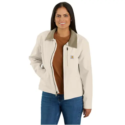CARHARTT 106208 -WOMEN'S RUGGED FLEX® LOOSE FIT CANVAS DETROIT JACKET - Natural