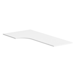 PLT723624L 72" CORNER EXTENSION WORK SURFACE TOP: LEFT- WHITE