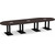 14' Classic Racetrack Conference Table with Palmer Base - Espresso Top, Black Base