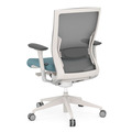 Propel Office Chair - White Frame with Blue Seat