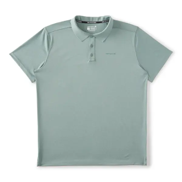 CARHARTT 106901 - Force Sun Defender Relaxed Fit Lightweight Short Sleeve Polo - Green Slate Heather