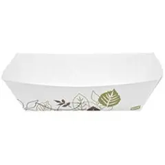 5 LB POLY COATED PAPER FOOD TRAY, WHITE, KANT LEEK, 9.310 X 6.13 X 2.09, 250/PK, 500/CS