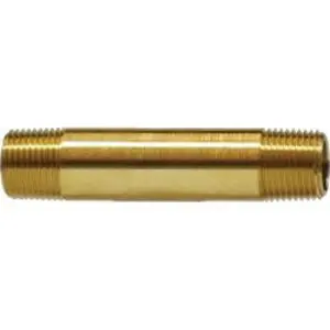 Long Nipple, 3/8-in MNPT x 3/8-in MNPT, 2-1/2 in, Brass