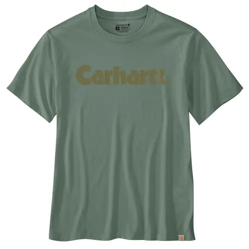 CARHARTT 107046 - Irvine Relaxed Fit Lightweight Short-Sleeve Logo Graphic T-Shirt - Green Slate