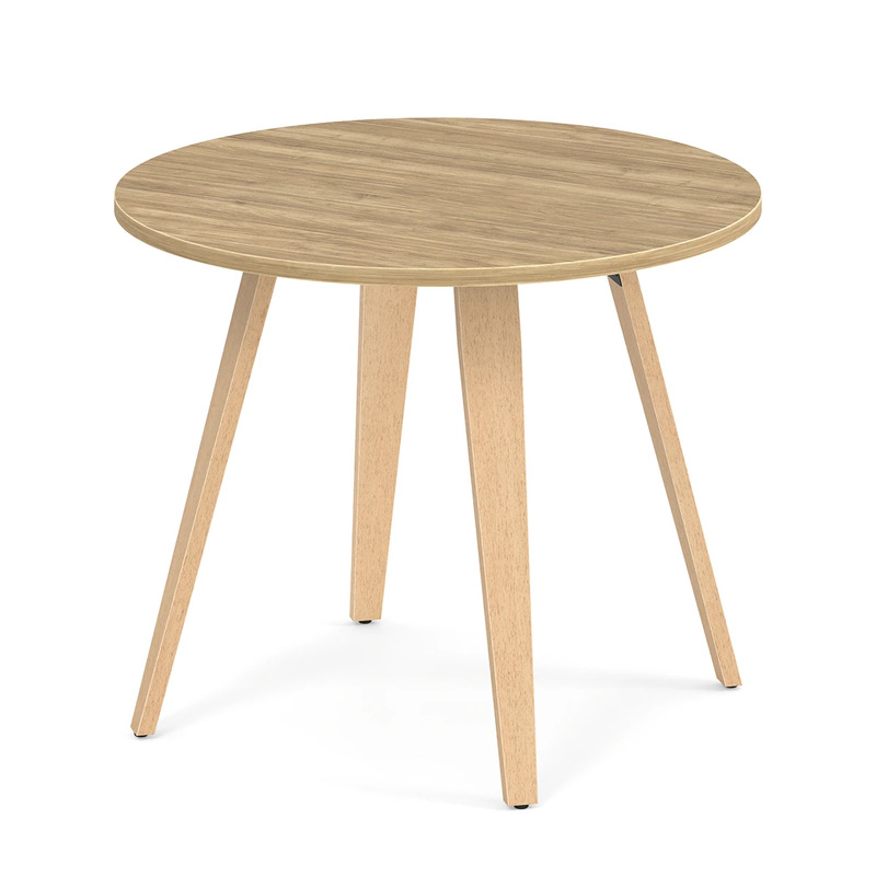 Signature Round Meeting Table 36" - Aspen with Natural Oak Wood Legs