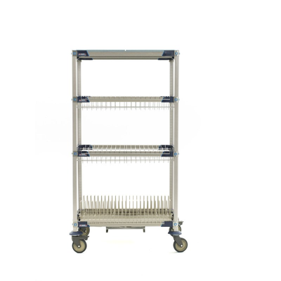 MetroMax i PR36VX3-XDR Mobile Drying Rack with Two Drop-Ins, One Tray Rack, One Bulk Shelf and Drip Tray, 26" x 38" x 68"