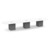 16' Classic Racetrack Conference Table with Cube Base - White Top, Newport Gray Base