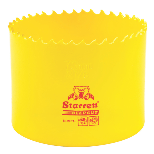 STARRETT DCH0278-G 2-7/8'' (73mm) NVP Deep Cut Bi-Metal Hole Saw