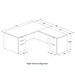 CLALD1048- Classic L-Shape Desk 71" W x 36" D with 47" Return and 2 Full Pedestals- Cherry