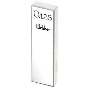 STARRETT RY .128 A1 Rect. Ceramic Gage Block - .128 In., Grade A1