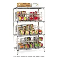 MetroMax Q MQCR243674 Industrial Plastic Shelving 4-Shelf Can Rack Unit, 24" x 3
