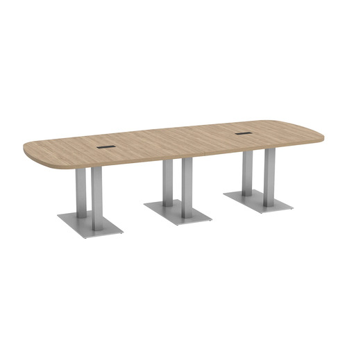 Arena Conference Table 10 Ft with Palmer Brushed Double Base - Aspen