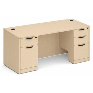 CLASD1026- Classic Desk 60" W x 30" D with Two Full Pedestals- Maple
