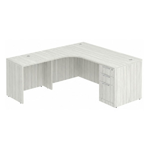 CLALD1014L Radius L-Shape Typical 71" X 72" Desk- Silver Birch