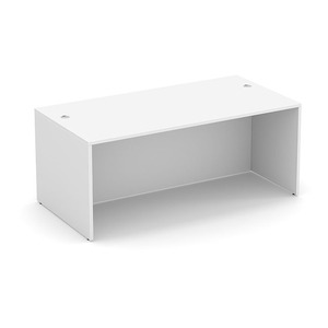 PL101 71"W x 36"D  DESK SHELL- White