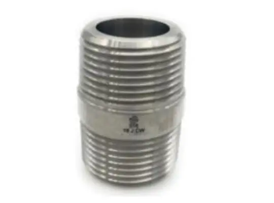 Close Pipe Nipple, 3/8 in MNPT x 3/8 in MNPT, Stainless Steel