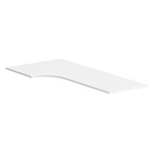 PLT723624L 72" CORNER EXTENSION WORK SURFACE TOP: LEFT- WHITE