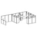 WEBBTYP47 - Multi-Height 3-Person, No Power, Break Out and Work Cubicle Station